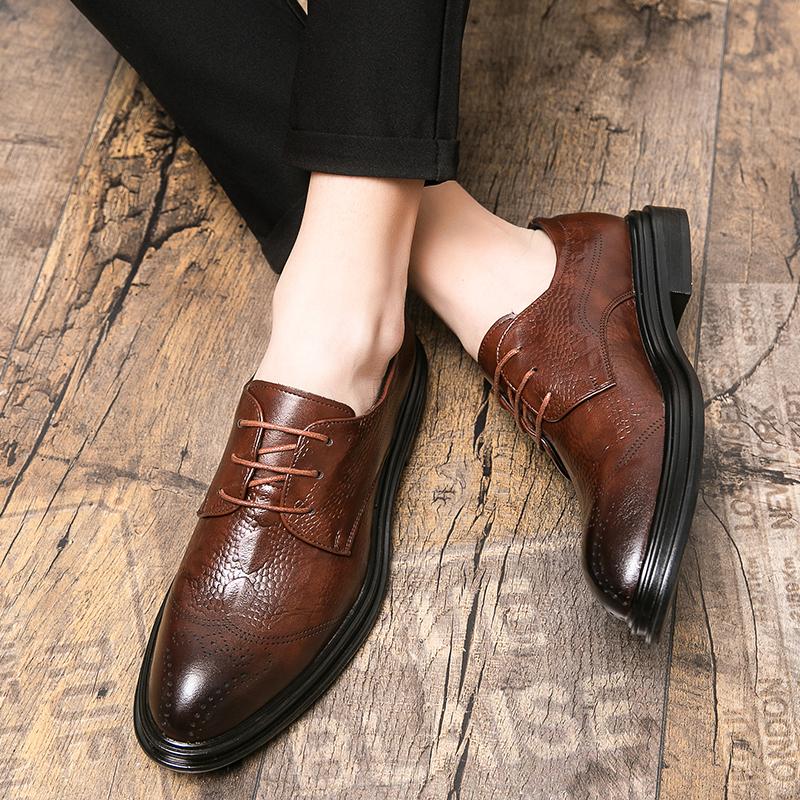 Модные роскошные брендовые британские броги, классические мужские туфли с острым носком, мужские лакированные черные свадебные туфли, оксфорды, официальная обувь, мода