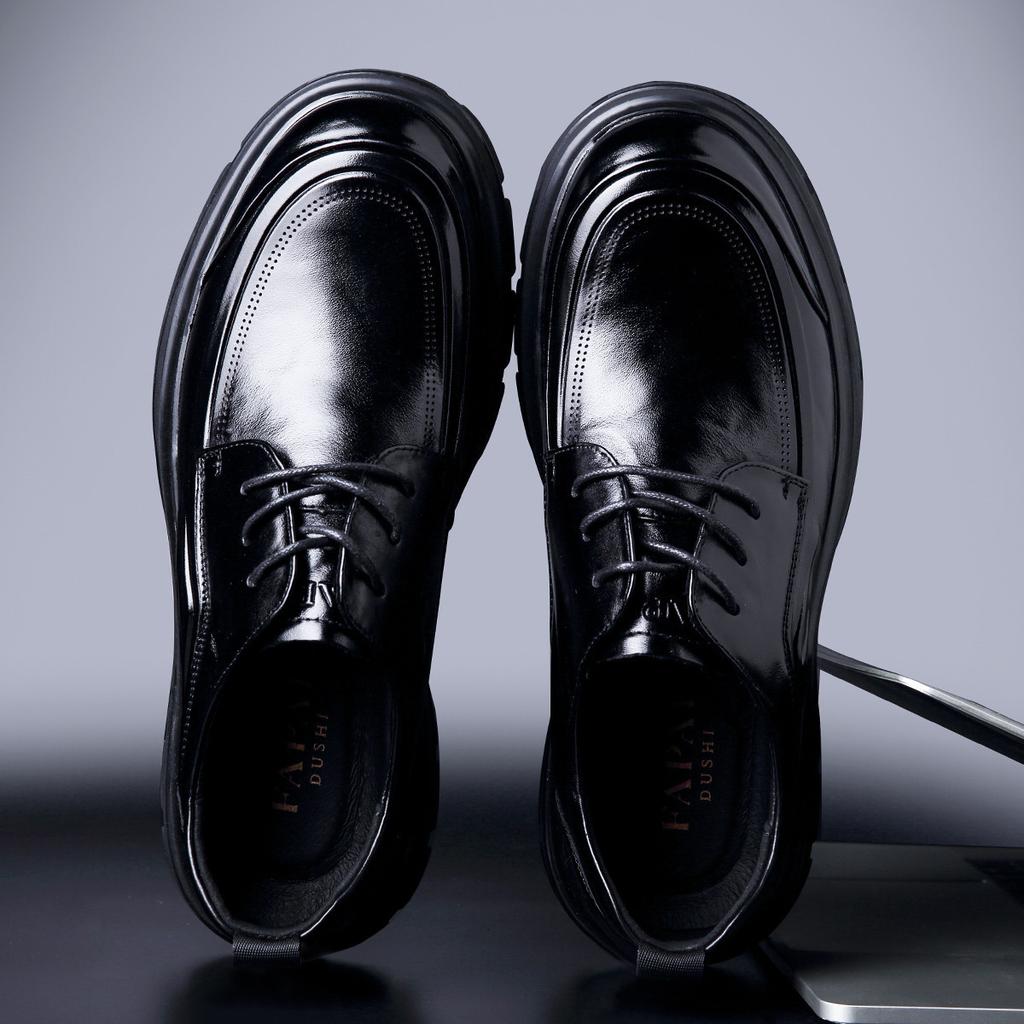 2025 новая мужская кожаная обувь натуральная кожа высококачественная мужская обувь первый слой коровьей кожи деловая обувь с большим носком свадебные дерби