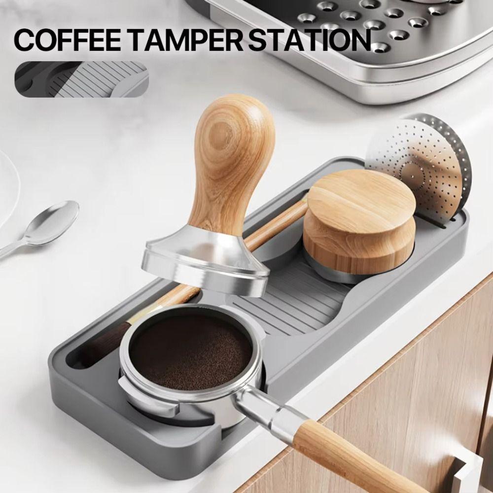 Space Saving Espresso Tamping Mat Countertops Protections Coffee Powder Press Seat Espresso Tools