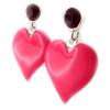 [L2375] - Pink 'Love' Designer Earrings