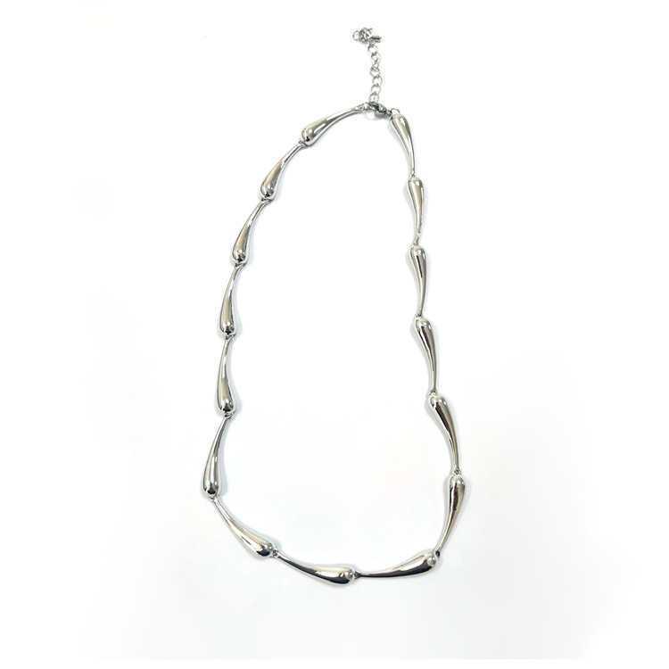 Minimalist Teardrop Alloy Clavicle Necklace - Unisex Versatile Style
