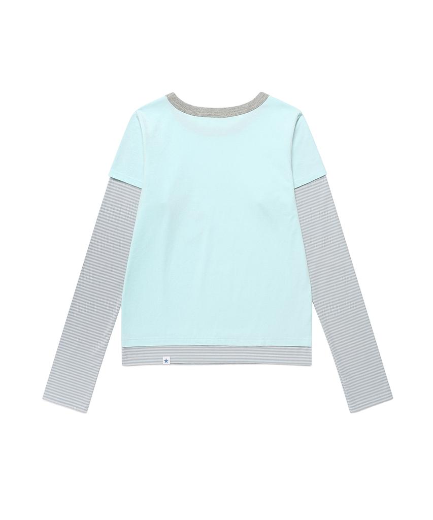 CAVISH W Strawberry Layered Ls Tee Mint(Cv2Ffft551A)
