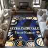 Inter Milan Personalized Text Area Rug Perfect for Dining Room Entryway Bedrooms Hallway Antislip Carpet Decorate Offices