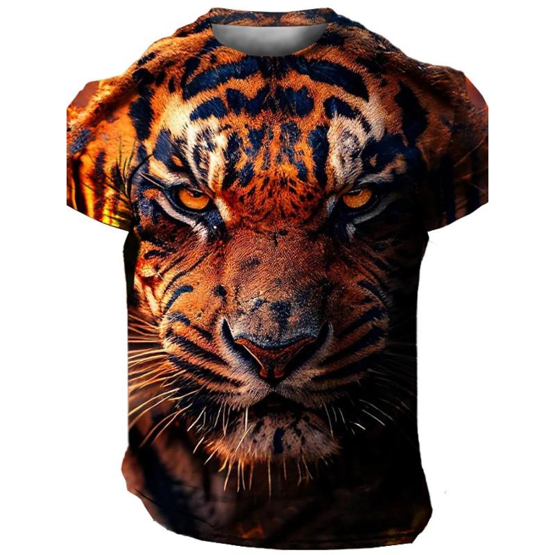 Пламя Животный Узор 3D Печать Модная мужская Спортивная Футболка с Коротким Рукавом Для Уличного Спорта Большие Размеры Мужская Рубашка Повседневная Индивидуальная Тренировка