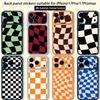 Клетчатый шахматный ТИКЕТ Наклейка Skin Wrap для iPhone 17 Pro/Pro max Защитная пленка для задней панели, рамки, камеры