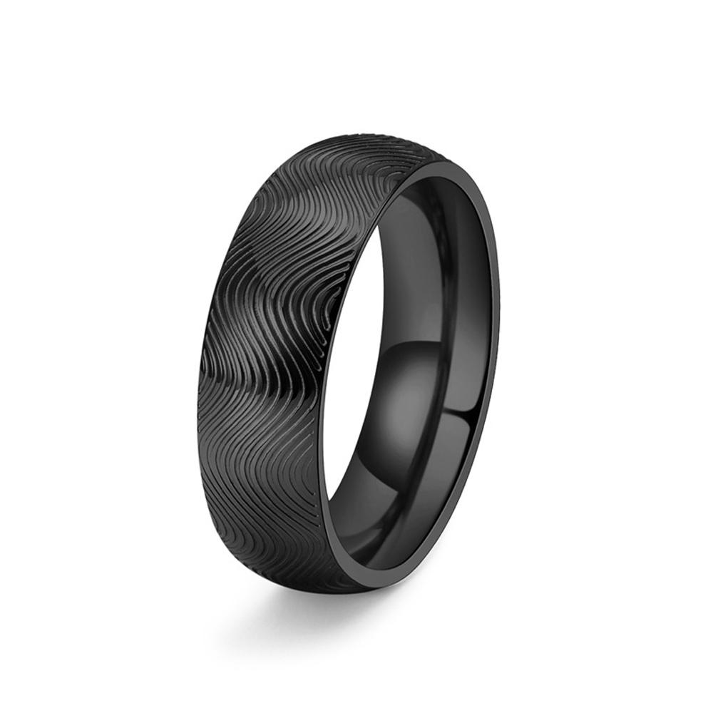 Унисекс Кольцо из нержавеющей стали с волнистым узором Бохо Регулируемое украшение для мужчин и женщин Минималистичный Streetwear Подарок