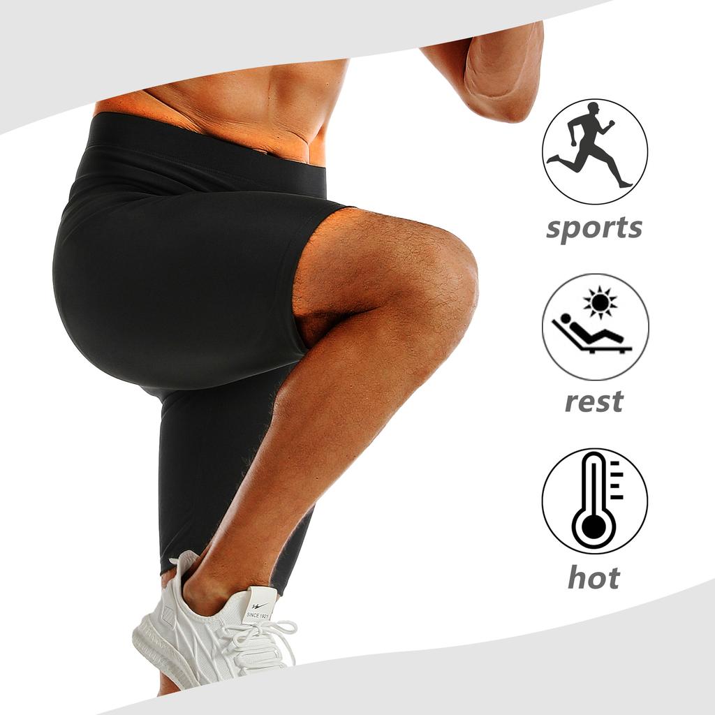 Мужские шорты для сауны, леггинсы для пота, термокапри, брюки-капри, улавливающие тепло, костюм для сауны, шорты для контроля живота, нижнее белье для похудения, трусики для тренировки тела