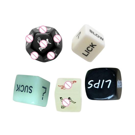 1/2/4/5 шт. сексуальные многоразовые игральные кости безопасный захватывающий светящийся дизайн хитрая игрушка для ночного клуба для бесконечного веселья