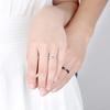 1Pair Simple Geometric Couple Ring Rhombus Ring Couple Engagement Jewelry