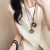 Корейское ожерелье с кулоном неправильной формы, нишевый дизайн, личность, уникальное, универсальное, цепочка для свитера