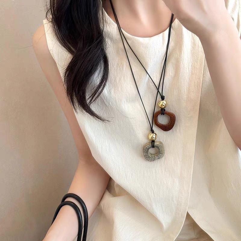 Корейское ожерелье с кулоном неправильной формы, нишевый дизайн, личность, уникальное, универсальное, цепочка для свитера