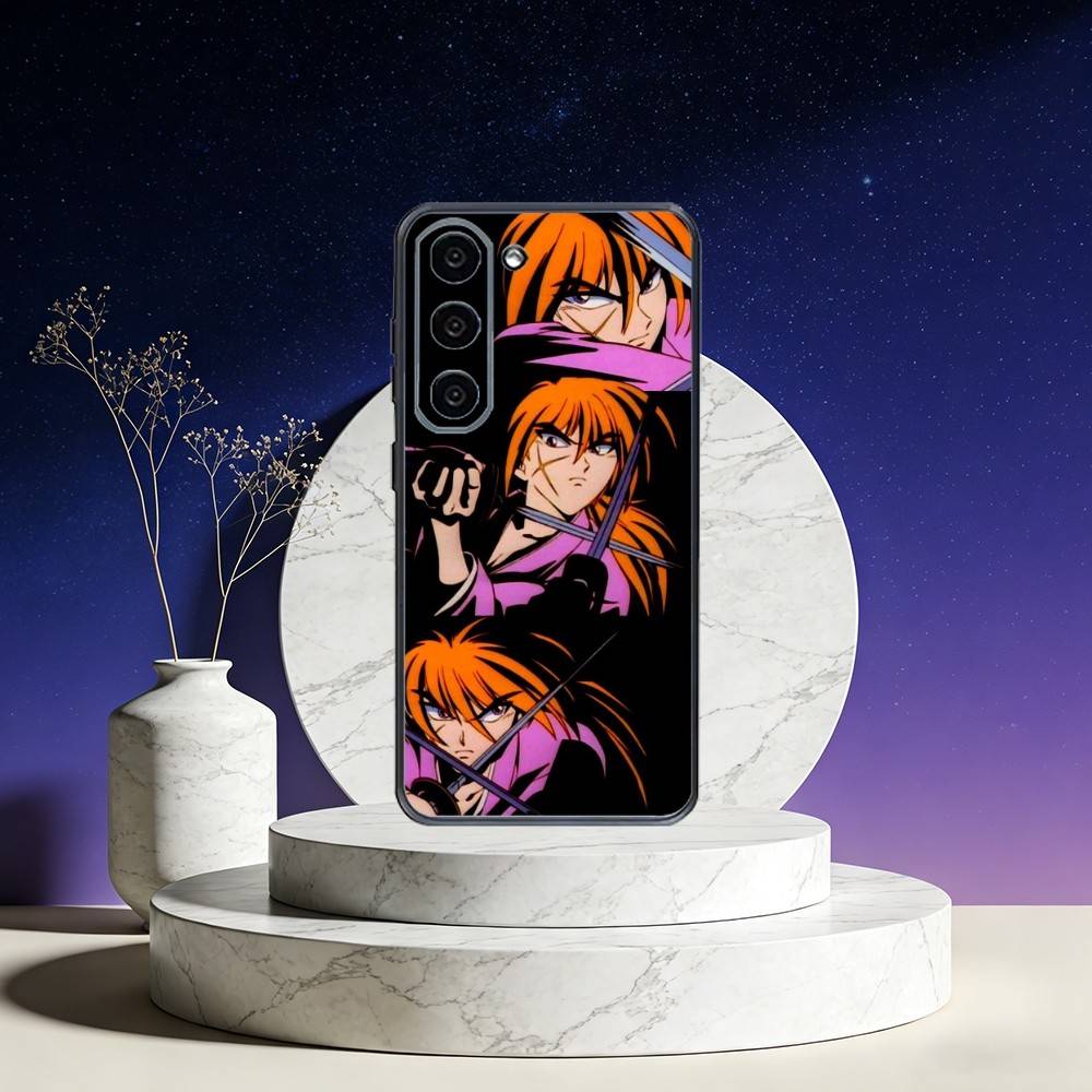 Чехол для телефона с изображением аниме R-Rurouni Kenshin для Samsung Galaxy A73, A72, A71, A70, A53, A52, A51, Других, Мягкий черный чехол