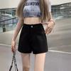 Women's Plus Size Black High Waist Summer Shorts