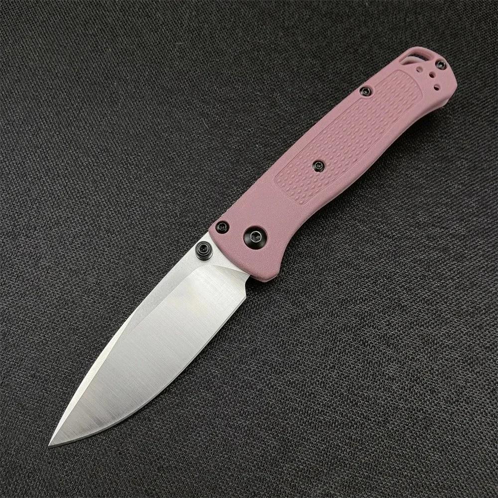 BM Mini 533 533bk EDC Folding Knife Lightweight Pocket Knife Manual Thumb Studs Open Plain Edge Coated Fiberglass Handle
