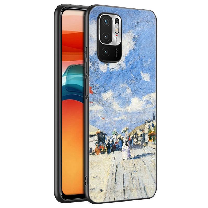 Силиконовый чехол для телефона Claude Monet для Xiaomi Redmi Note 11 10 9 8 Pro 11T 10T 10S 9S 8T 9 9A 9C 9T, черный мягкий чехол, чехол