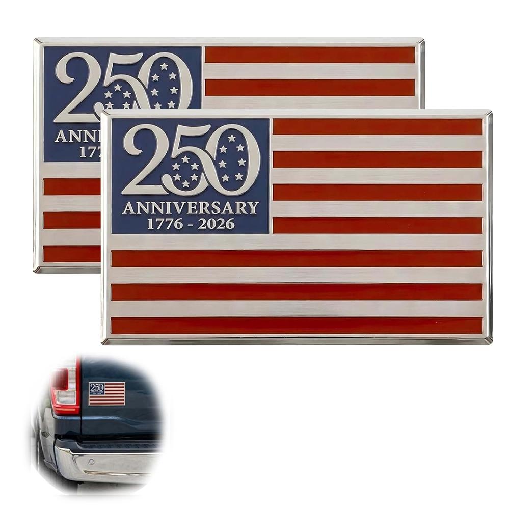 Metal 250Th Anniversary Usa Car Emblem 1776- Patriotic Badge Decal For Truck Suv Rv Vehicle Exterior Decoration Accessory