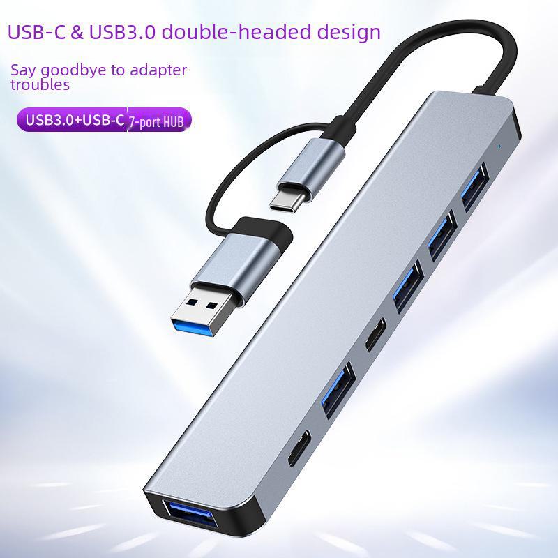 7-in-1 USB-C Docking Station: Multi-Interface Car-Mounted Hub for Laptops