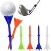 20Pcs Plastic Golf Tees Bright Color High Stability Low Friction Lightweight Portable Short Golf Tees Training Tools