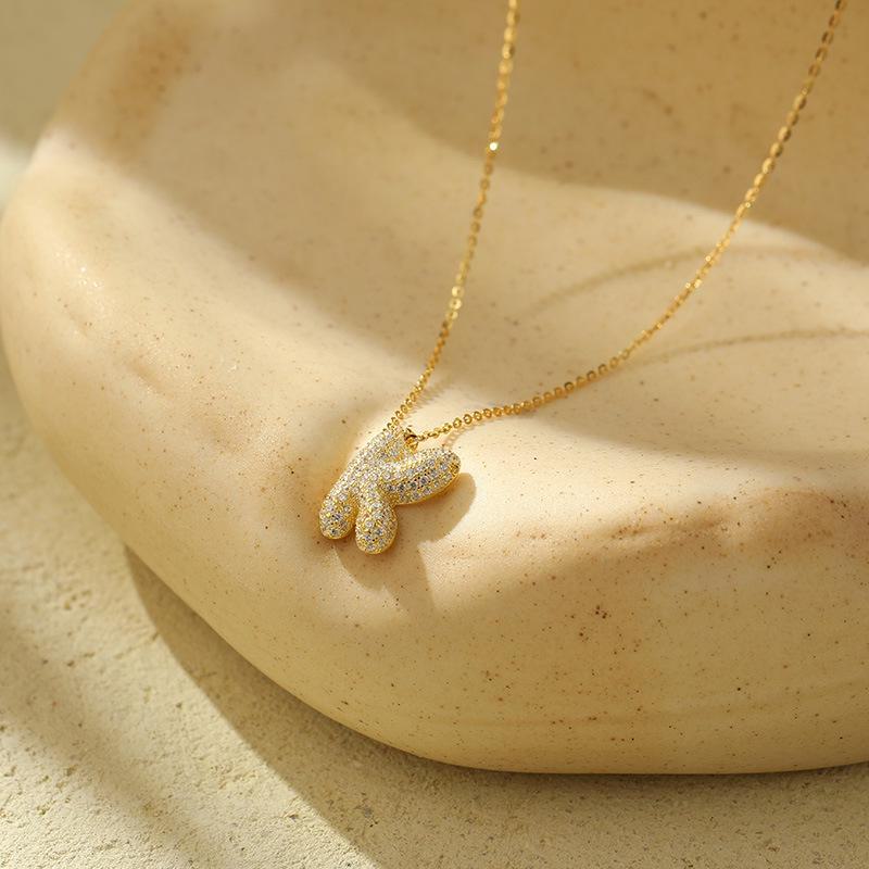 Женское ожерелье Banyan Tree из серебра 925 пробы с 26 буквами бриллиантов в форме пузыря — цепочка на ключицу в европейском и американском стиле хип-хоп.