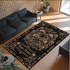 Gothic Theme Crystal Velvet Floor Rug Personalized Custom Name Text Warm Carpet Home Decoration