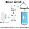 Датчик открытия двери ZigBee Магнитный контактный детектор Сигнализация в реальном времени Монитор безопасности для умного дома Работает с Tuya Alexa Google Home