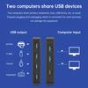 USB3.0 Hub Switcher 2-Input 4-Output Printer Sharing Device Dual Computers Share