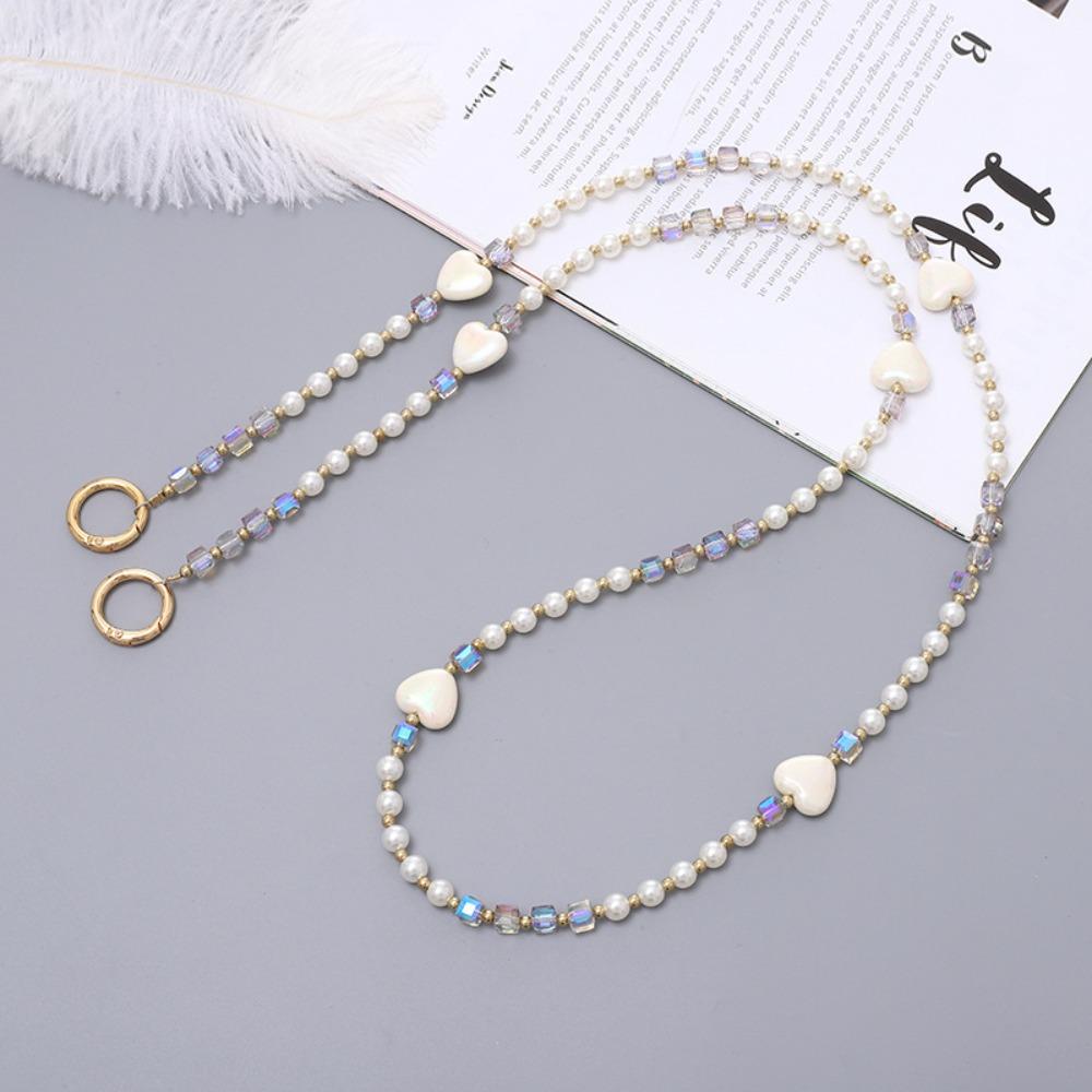 Слинг-цепочка через плечо с бисером и жемчугом ремешок для куклы цепочка модный ремешок для мобильного телефона