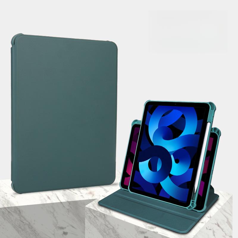For IPad Air45 Acrylic Protective Case 360-Degree Rotation 10.2 Pen Slot Transparent 11inch Leather Cover