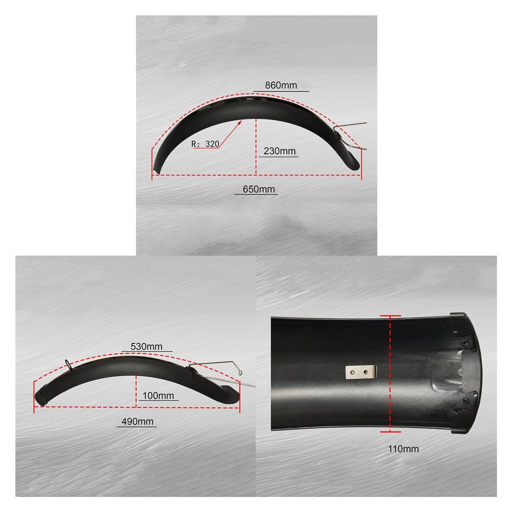 20" x4.0 Велосипедные крылья для фэтбайка Крылья от грязи Комплект крыльев Грязезащитные щитки Для BMX Складного Снежного Электровелосипеда Велосипеда MTB Велосипедный Комплект Аксессуары