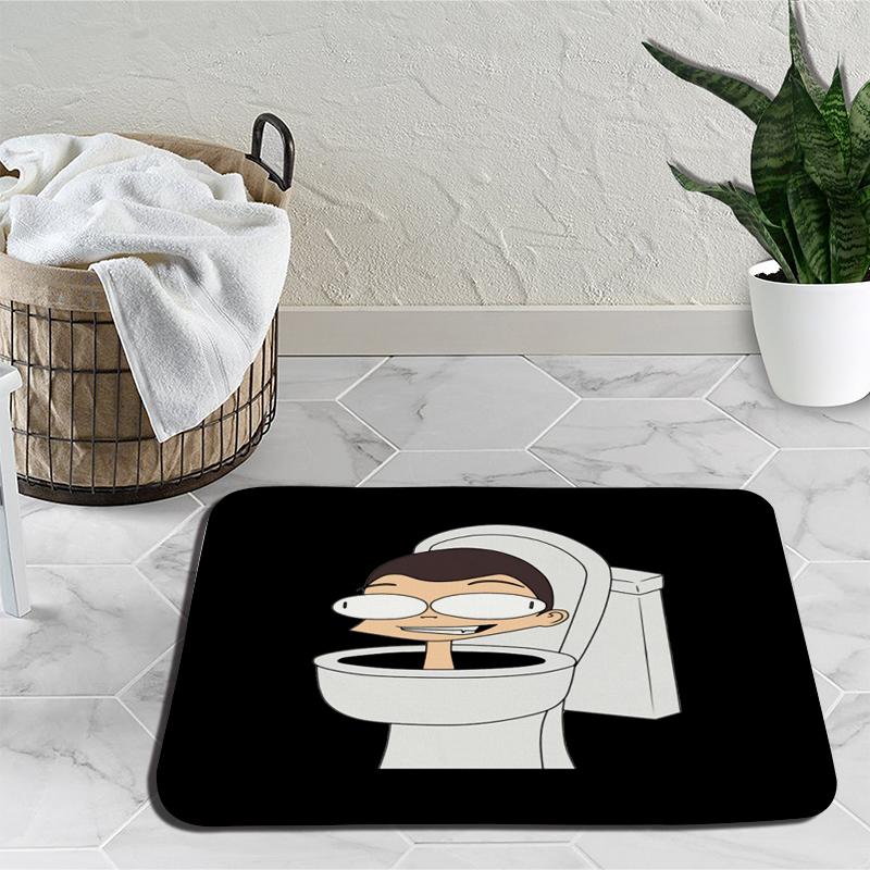 Skibidi Toilet Door Mat Speakerman Camera Man Soft Tufted Bedroom Bedside Carpet Home Decoration Area Rug Cartoon Kitchen Bath Mat