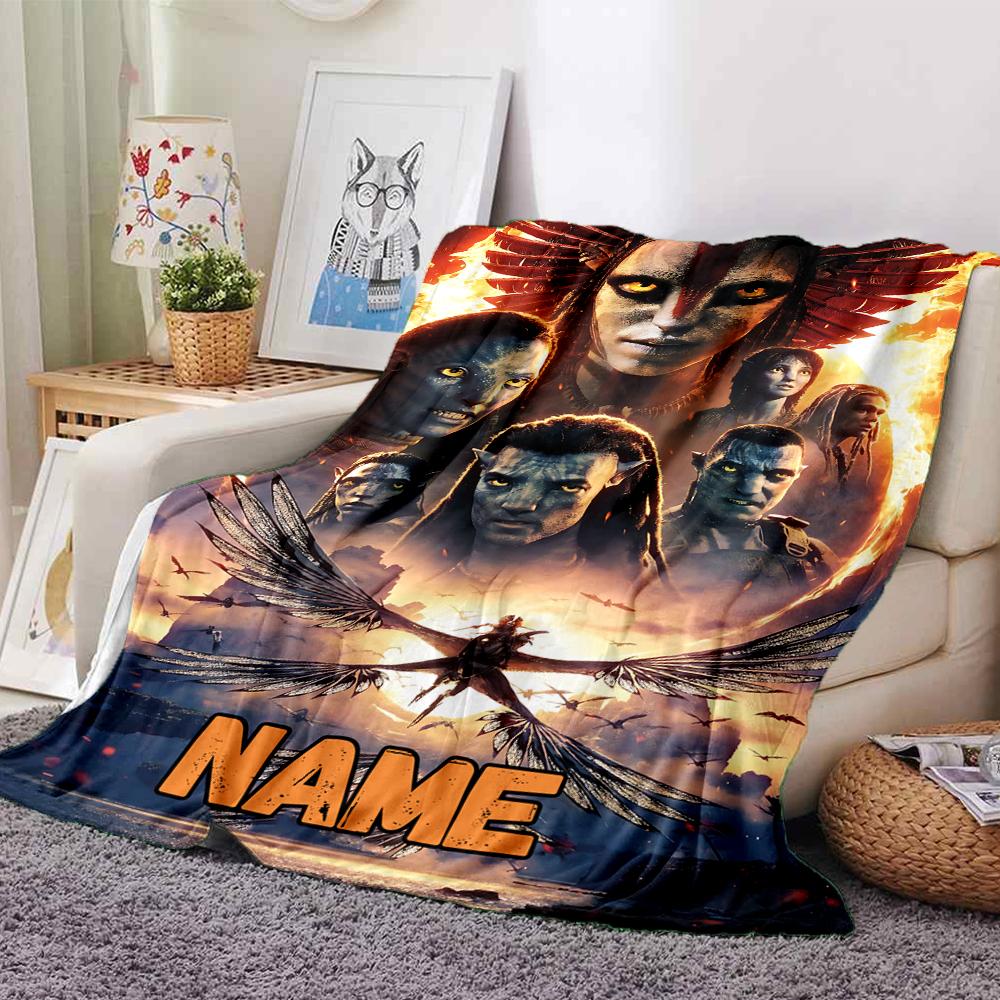 Custom Name Eerie Eye Shadows Party Blanket For Couch Bed Plush Cozy Fuzzy Blanket Super Soft Warm Blankets For Fall And Winter 0916283