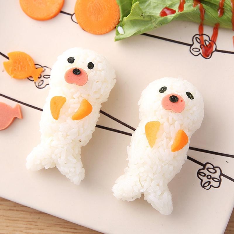Cutes Seal Shaped Rice Ball Mold Diy Sushi Rice Bento Modeling Mold Cartoon Children Rice Ball Styler Rice Mould Kitchen Tools