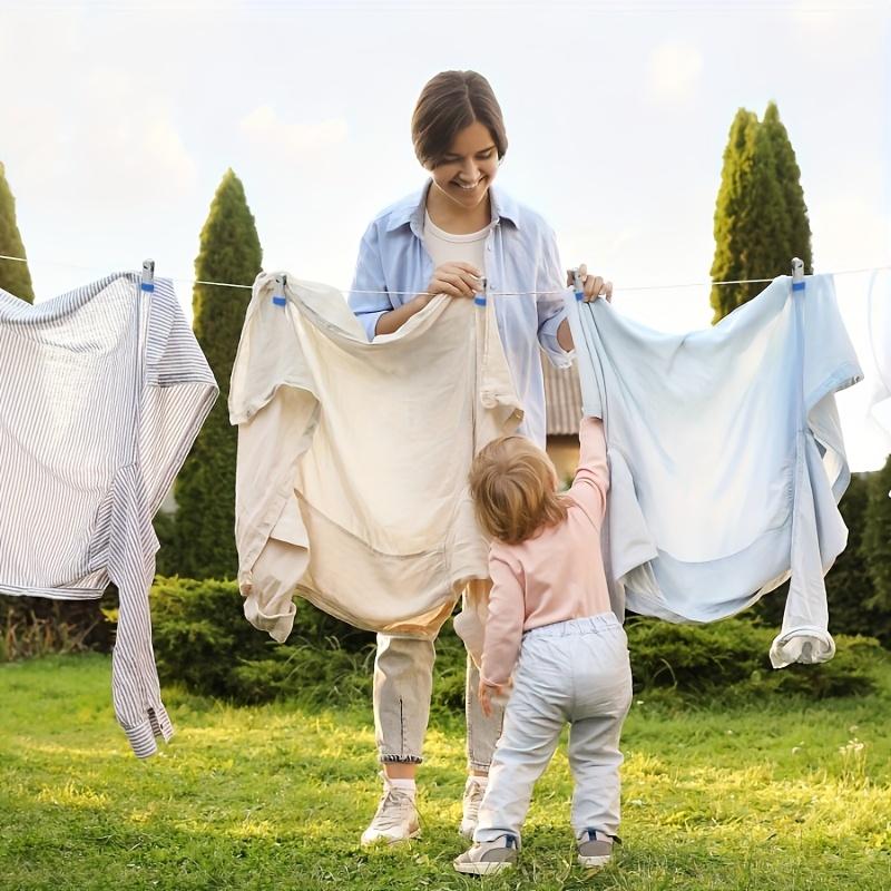 50 шт. Сверхпрочные прищепки из нержавеющей стали с синими нескользящими ручками, нержавеющие многоцелевые зажимы для стирки, пляжа, кухни, рукоделия, организации дома