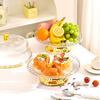 Yousheng Стеклянная подставка для торта в винтажном стиле с купольной крышкой, 360-градусная прозрачная видимость, тарелка для торта, кексов, пирожных, фруктов