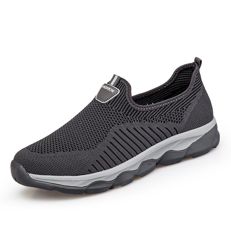 Модные профессиональные пожилые здоровые туфли для ходьбы противоскользящие мужские мокасины устойчивые мягкие носки уличные туфли на плоской подошве прочные кроссовки для мужчин