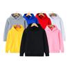 2024 Spring and Autumn Leisure Sports Shirt Solid Color Fashion Children's Hooded Sports Shirt