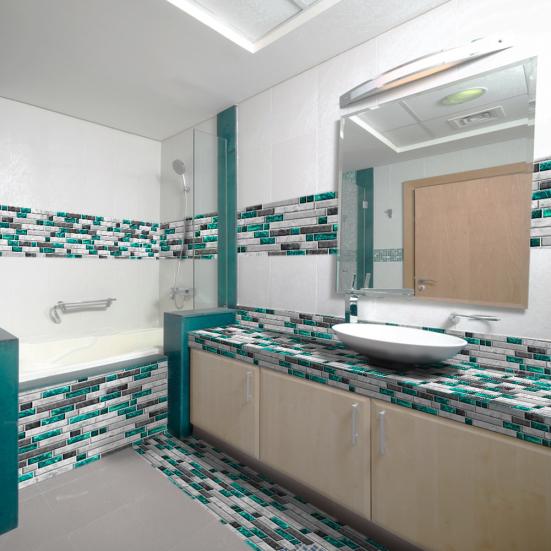 14Pcs/Set 3D Wood Grain Водонепроницаемая плитка Наклейка DIY Дом Комната Пол Стена Декор