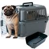 Petit Ruban DX50B Pet Carrier with Double Doors and Slatted W X 34cm H X 50cm Hard Pet Carrier for Small and Extra Small and Small Double Left and
