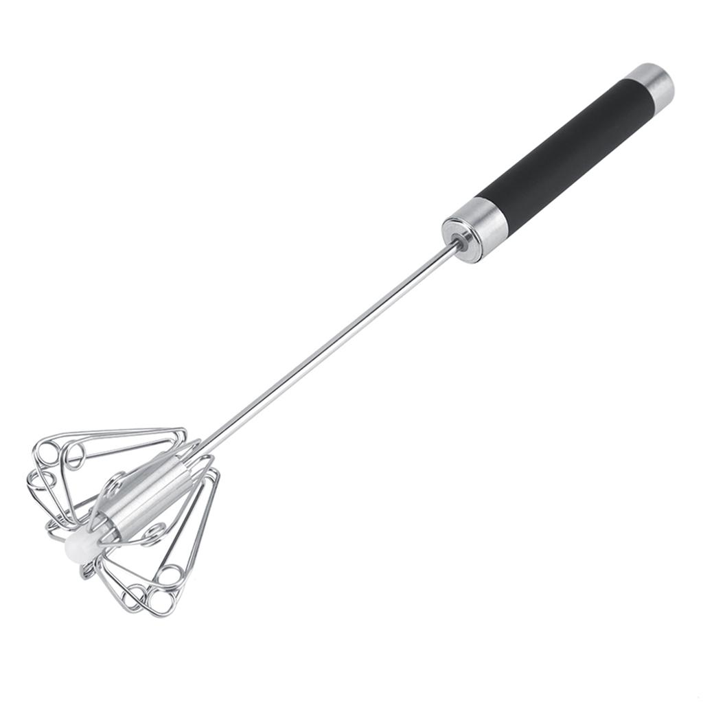 Stainless Steel Anti Rust Durable Rotatable Manual Whisk Egg Beater