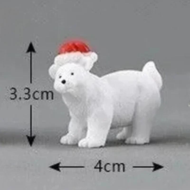 Home Christmas Decoration Polaris Moss Micro Landscape Bonsai Decorations Holiday Gifts White Bear Keychain Animal Model Decor