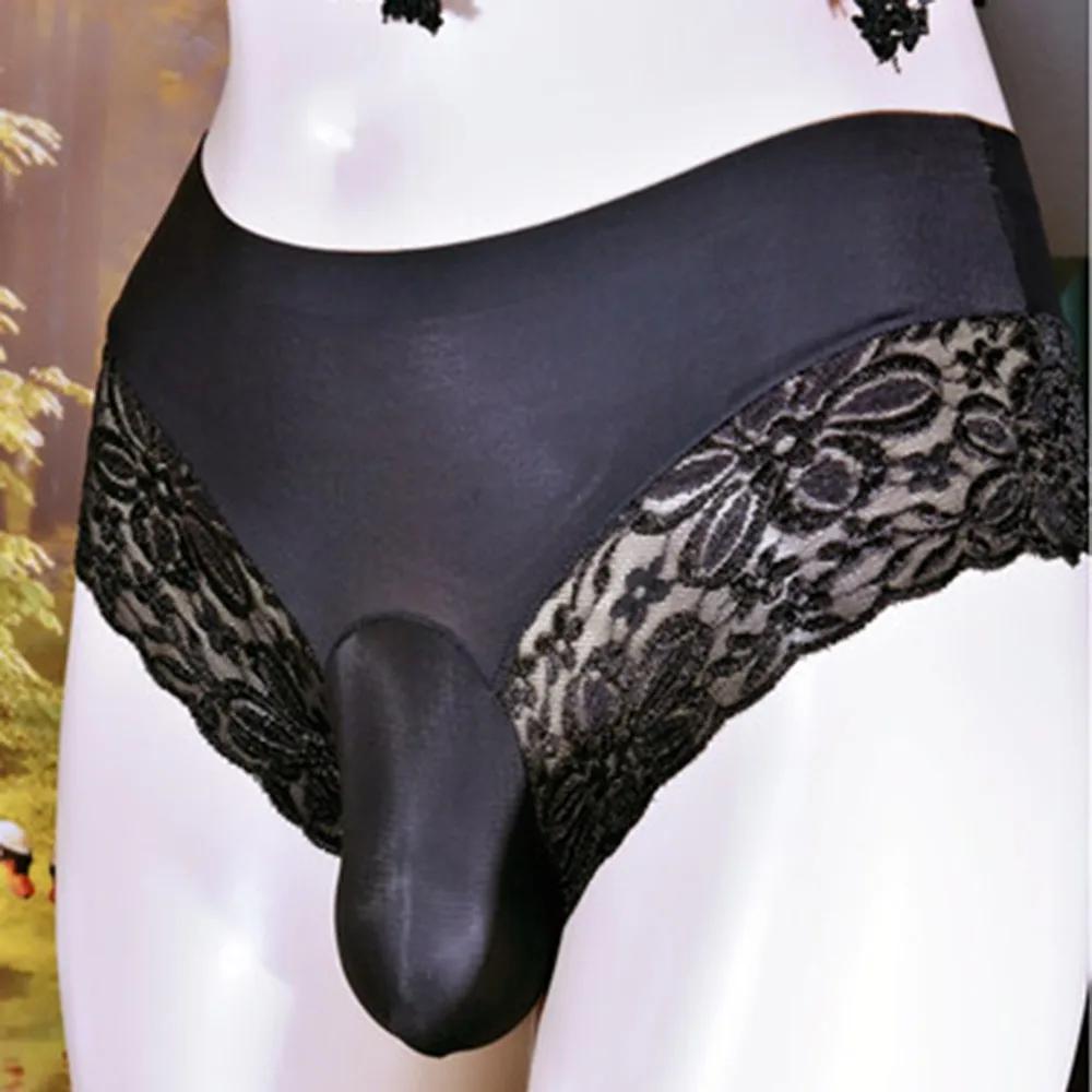 Мужские трусы Сексуальное нижнее белье Мужские Cuecas Cueca Masculina Кружевные стринги для сисси Увеличивающий карман Бикини Трусы брюки мужское нижнее белье для геев