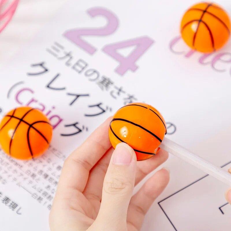 1 Piece Cute Candy Color Basketball Sharpeners Stationery School Office Supplies Kid Gift Sharpener