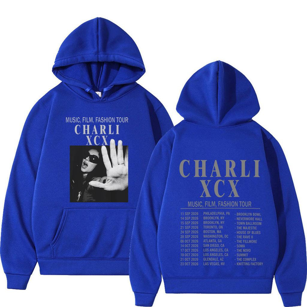 CHARLI XCX Album Music, Fashion, Film Tour 2026 Print Hoodie Men Women Fashion Pullover Winter Hip-hop Oversized Sweatshirts