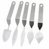 Set of 5 Stainless Steel Palette Knives, Cake Spatulas, Feather Leaf, Chocolate, Mousse, Baking Utensils