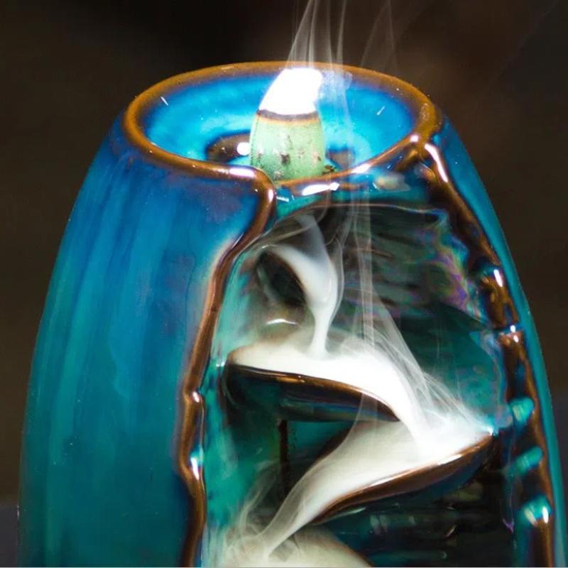 Подставка для благовоний «Горная река» – керамическая дымовая горелка и подставка для кадила