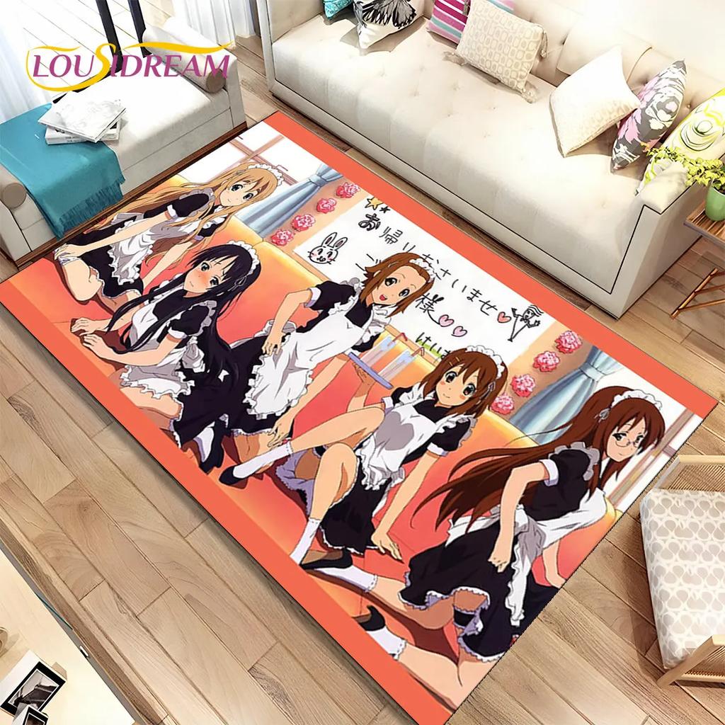 K-ON мультфильм милый ковер в стиле Лолиты Kawaii для девочек, ковер для гостиной, спальни, дивана, коврик для украшения, нескользящий напольный коврик 3D