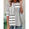 Women's Elegant Casual Striped Long Sleeve T-Shirt