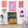 Nordic Poster Indoor Cute Plants Canvas Painting Wall Art Prints Yoga Cat Tiger Tits Pictures For Living Room Wall Home Decor