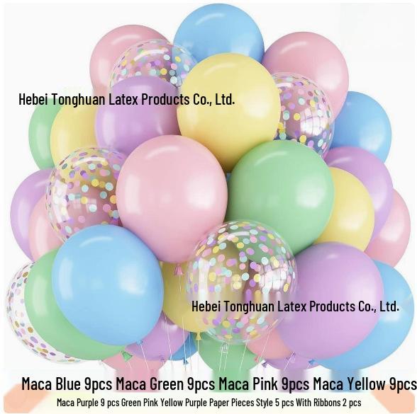 New Year Matte Glitter Metallic Latex Balloon Set for Decorative Photo Atmosphere