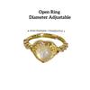 Copper Rinestone Rings Exquisite Vintage Rings Temperament Shining Open Ring  Gifts